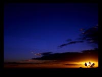 blue and red sky